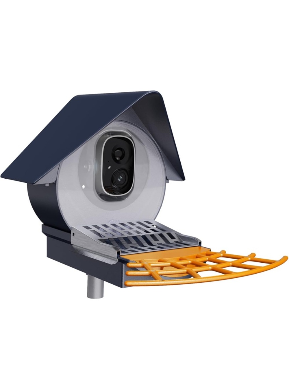 Outdoor Security Camera Housing with Navy and Orange Protective Cover